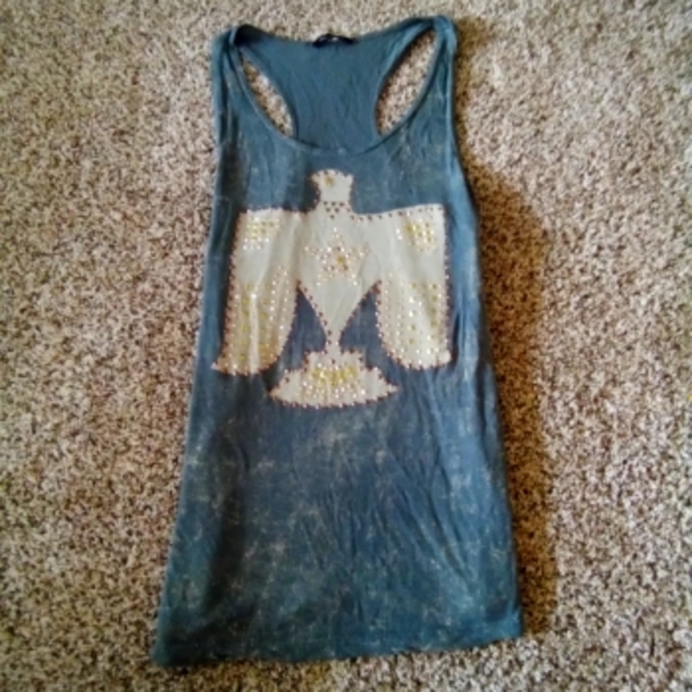 S/M gray bling tank